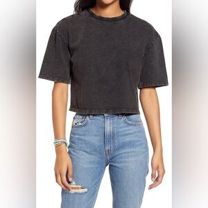 BP COOL GIRL Black Cropped T-Shirt SIZE MEDIUM